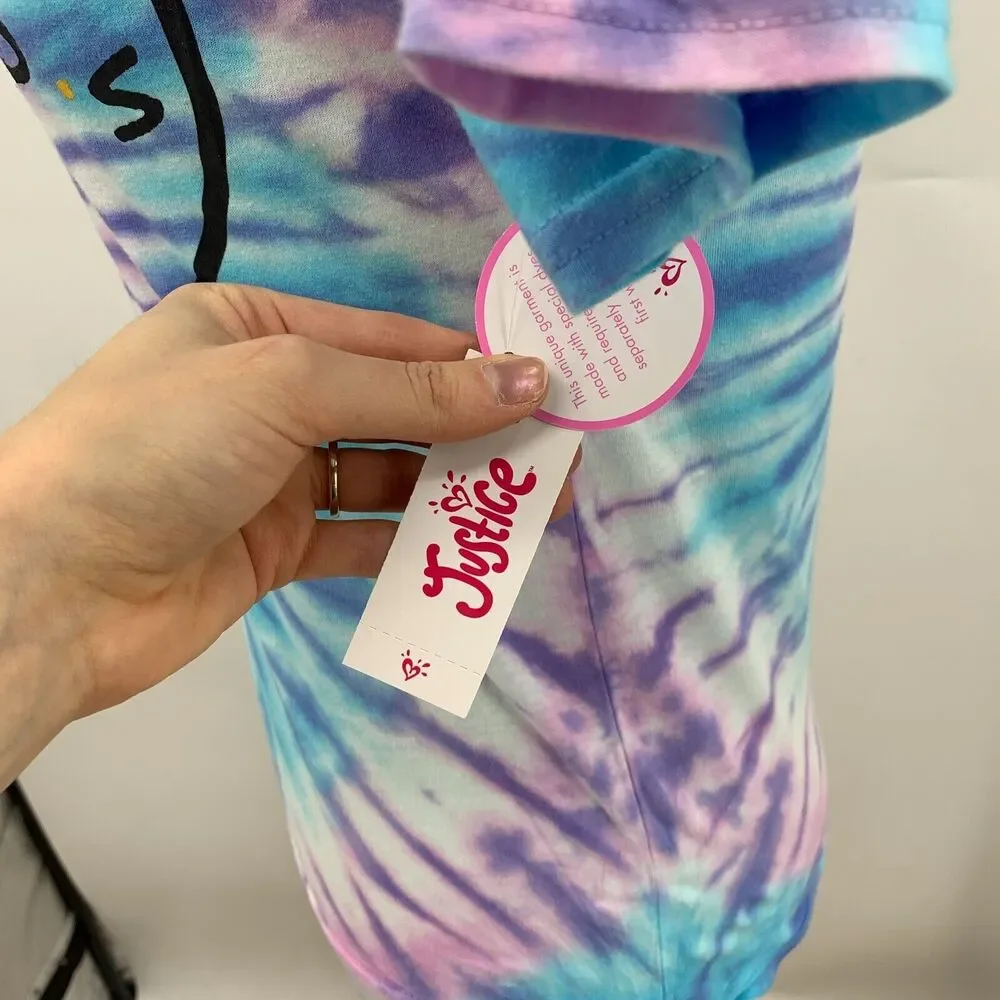 Friends TV Show Tie Dye T Shirt Girls Youth M Medium Retro Hippie Cotton Blend